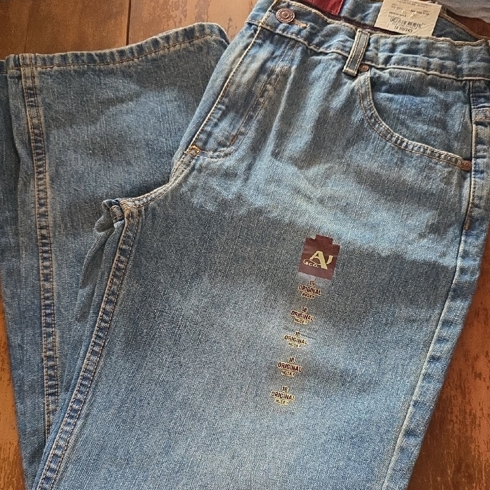 Arizona Boys Husky Blue Jeans Size 18